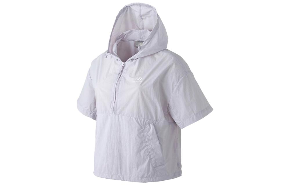 New Balance SS23 Half-Zip Jacket Cream White Short Sleeve NBNAB3W402-76