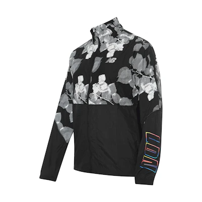 New Balance SS23 London Edition Black Floral Print Convertible Jacket MJ31263D-BM