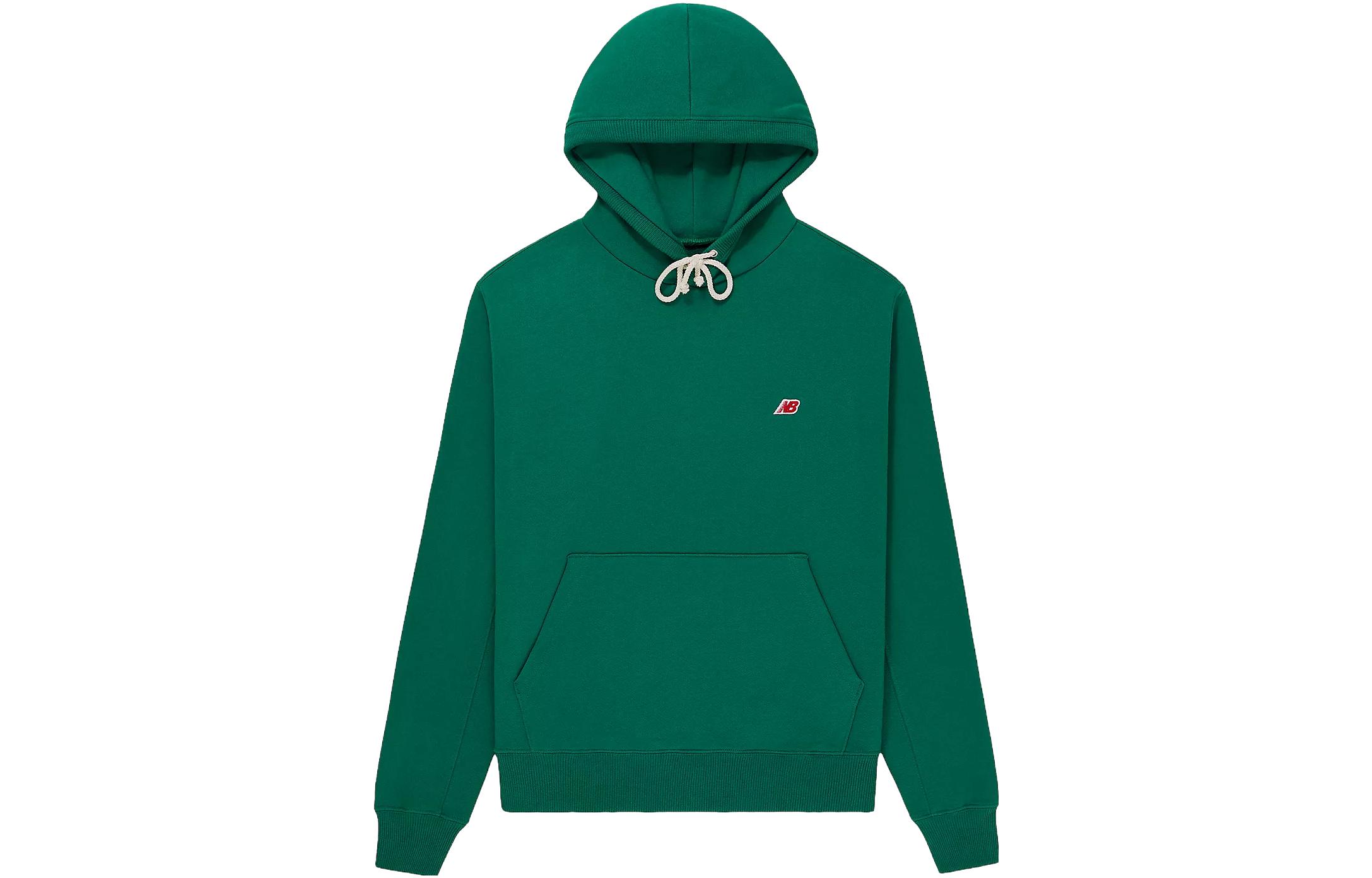 New Balance SS23 Made in USA Logo Hoodie Green Unisex Loose Fit MT21540ECS