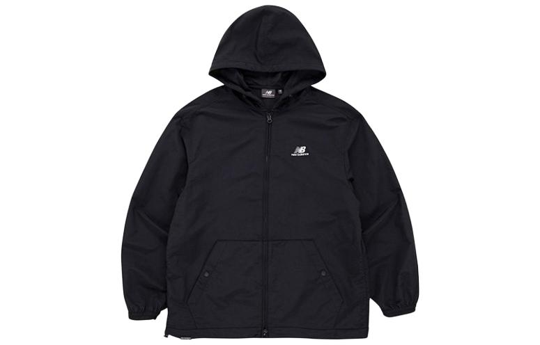 New Balance SS23 Oversized Black Hooded Windbreaker Jacket NBNAB21023-19
