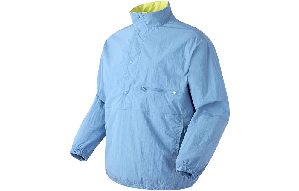 New Balance SS23 Solid Color Button-Up High Collar Jacket Blue NBNMA13033-51