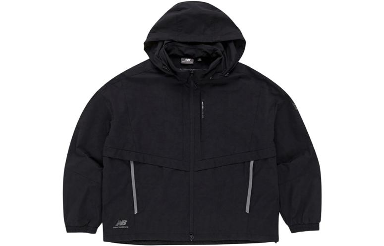 New Balance SS23 Solid Letter Hoodie Jacket Black NBNAB27113-19
