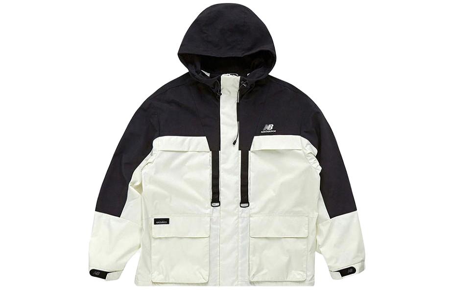 NEW BALANCE SS23 White Zip-Up Hoodie Jacket NBNMB39013-39