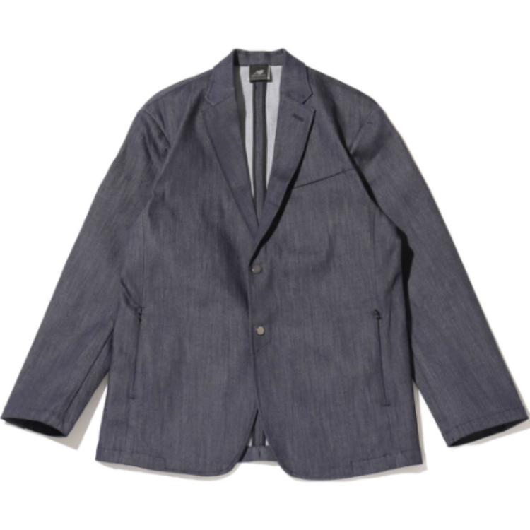 New Balance SS24 MET24 Denim Jacket Grey Unisex Casual Long Sleeve Outerwear AMJ45025-IN