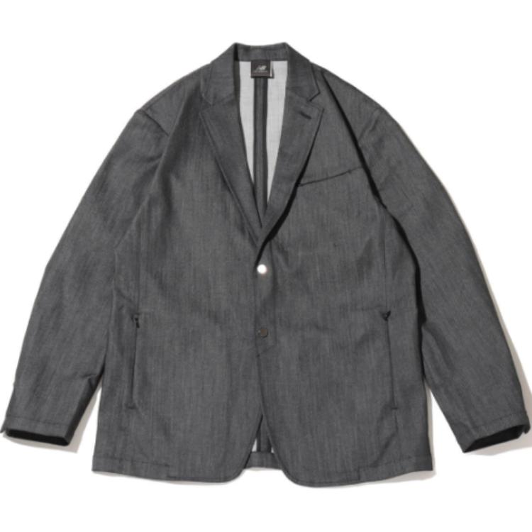 New Balance SS24 MET24 Denim Logo Black Unisex Long Sleeve Jacket AMJ45025-BK