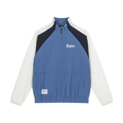New Balance SS24 Retro Colorblock Logo Zip Jacket Unisex Blue NAE12131-DBL