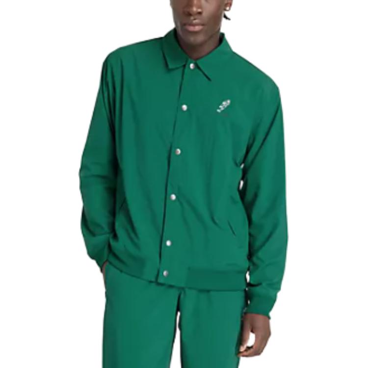 New Balance SS24 Shohei Ohtani Logo Graphic Button-Up Jacket Green for Men MJ43730-MHN