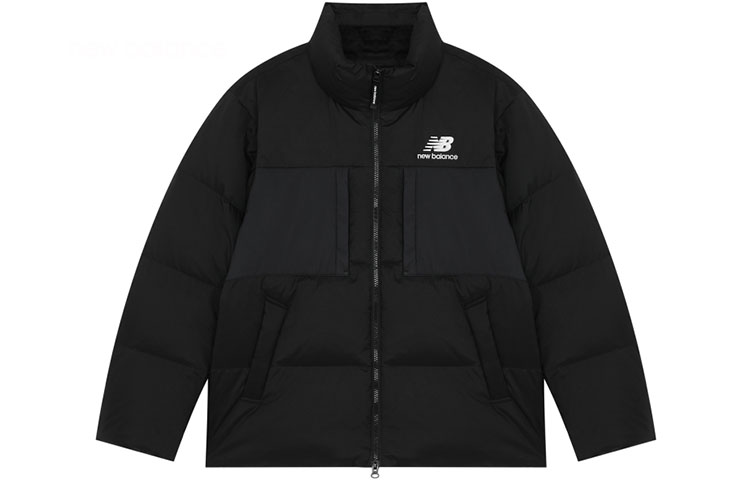 New Balance Stand Collar Winter Down Jacket Black Unisex Casual Sportswear 5PB43053-BK