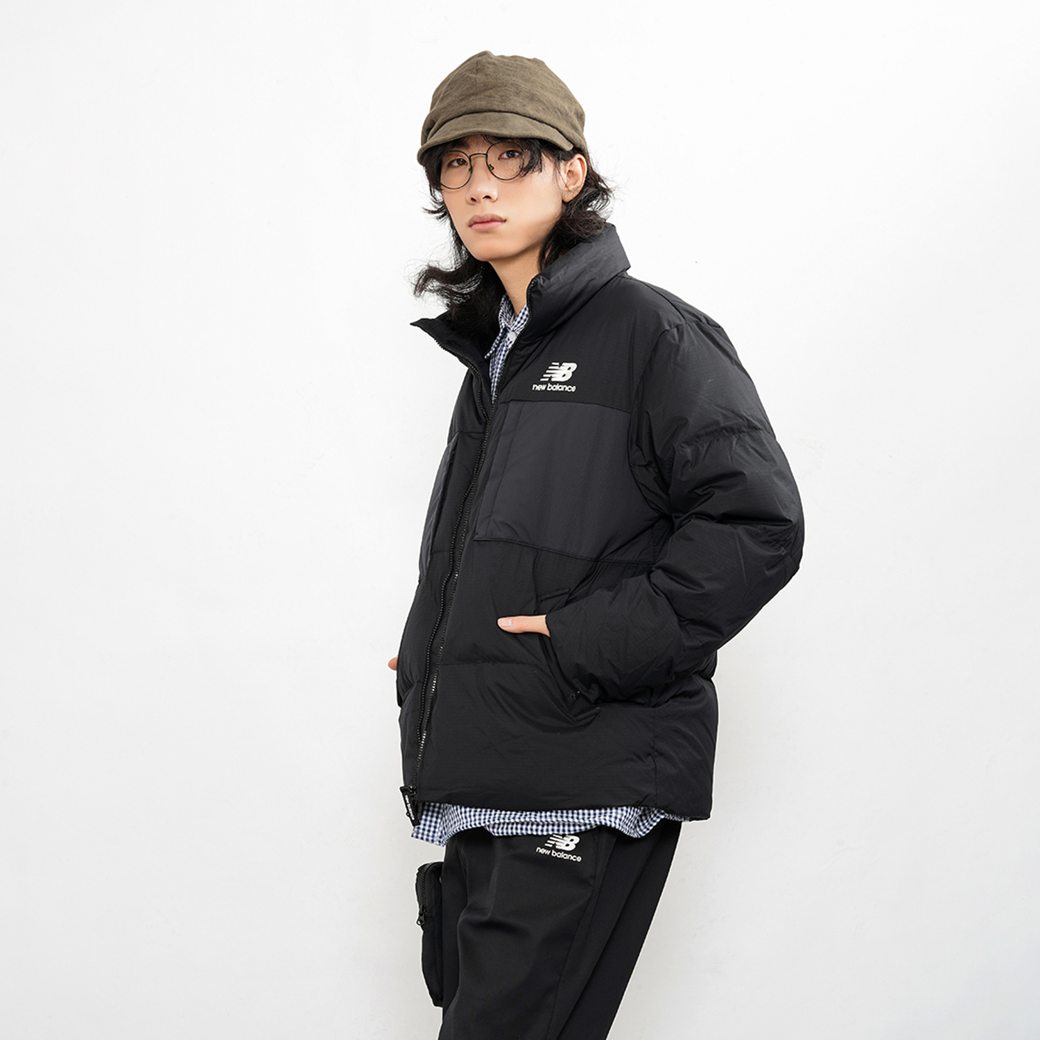 Details for 뉴발란스 스탠드 칼라 겨울 다운 자켓 블랙 유니섹스 캐주얼 스포츠웨어 5PB43053-BK