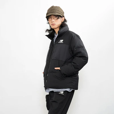 뉴발란스 스탠드 칼라 겨울 다운 자켓 블랙 유니섹스 캐주얼 스포츠웨어 5PB43053-BK Details for 뉴발란스 스탠드 칼라 겨울 다운 자켓 블랙 유니섹스 캐주얼 스포츠웨어 5PB43053-BK