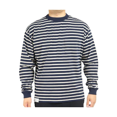 New Balance Striped Print Crewneck Sweatshirt Navy Blue () AMT25069-NML