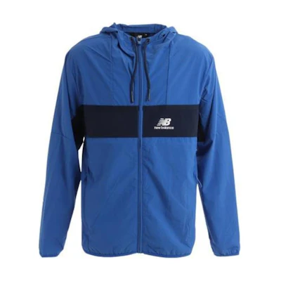 New Balance Striped Zip-Up Hoodie Jacket Blue MJ21500-CO