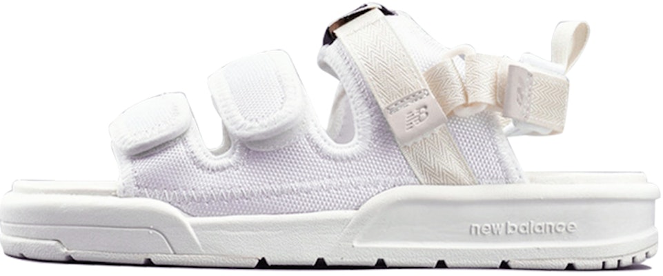 New Balance Stripes Casual Style Unisex Logo Sandals White SD3205ECC Buy New Balance Stripes Casual Style Unisex Logo Sandals White SD3205ECC