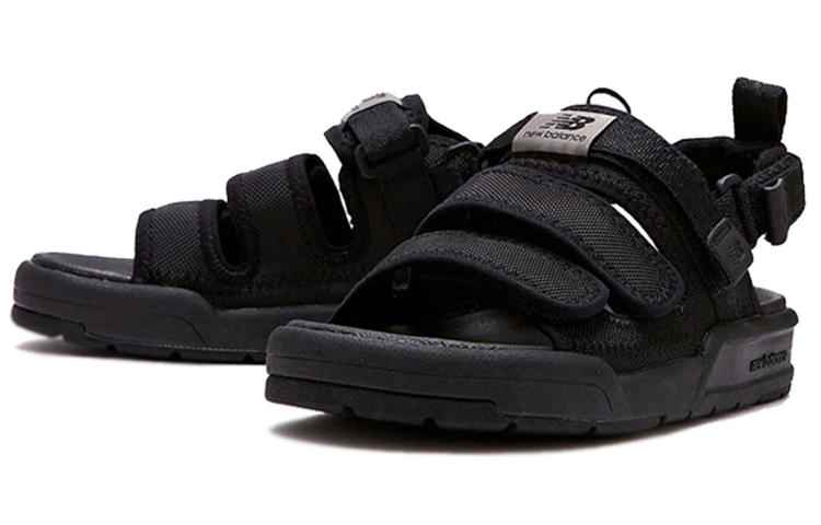 Order New Balance Streifen Lässiger Stil Unisex Logo Sandalen Schwarz SD3205EBB