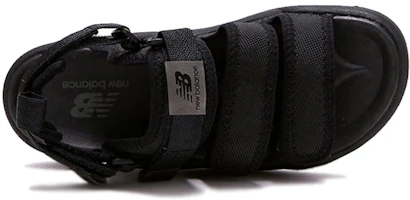 Lookbook New Balance Sandalias Negras Unisex Estilo Casual con Rayas y Logo SD3205EBB