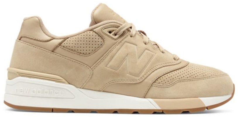 Sneakers New Balance Suede 597 Seri Coklat 'Light White' ML597SKH Order Sneakers New Balance Suede 597 Seri Coklat 'Light White' ML597SKH