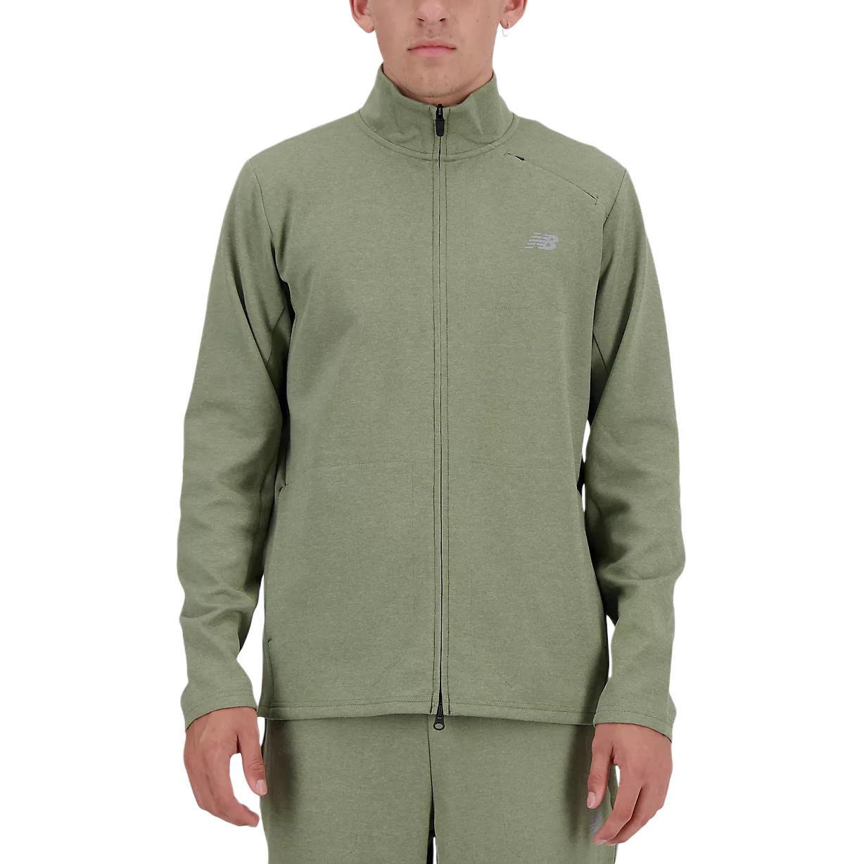 New Balance Tech Knit Full-Zip Quick-Dry Jacket Green MJ41178-DEK