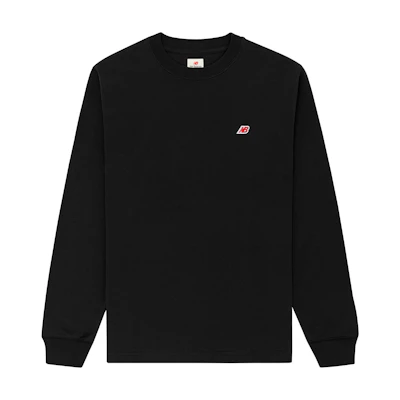 New Balance Teddy Made Logo Crewneck Sweatshirt Black Unisex Casual秋 MT21542-BK
