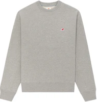 New Balance Teddy Made Logo Crewneck Sweatshirt Grey Unisex Casual Fall Wear MT21541-AG