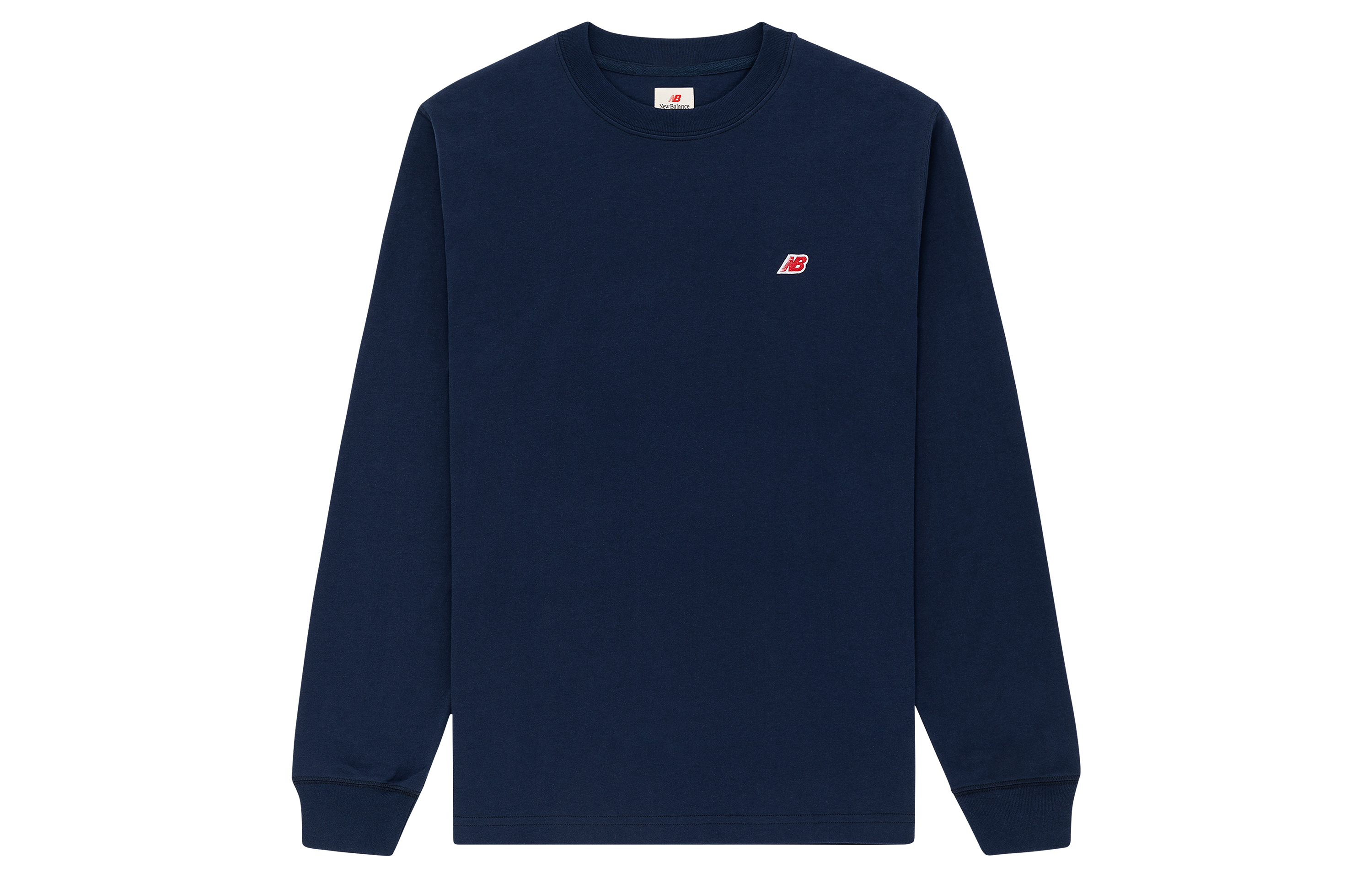 New Balance Teddy Made Logo Crewneck Sweatshirt Navy Unisex Casual Fall Wear MT21542-NGO