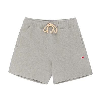 New Balance Teddy Made Logo Minimalist Straight-Fit Shorts Unisex Light Grey. MS21548-AG