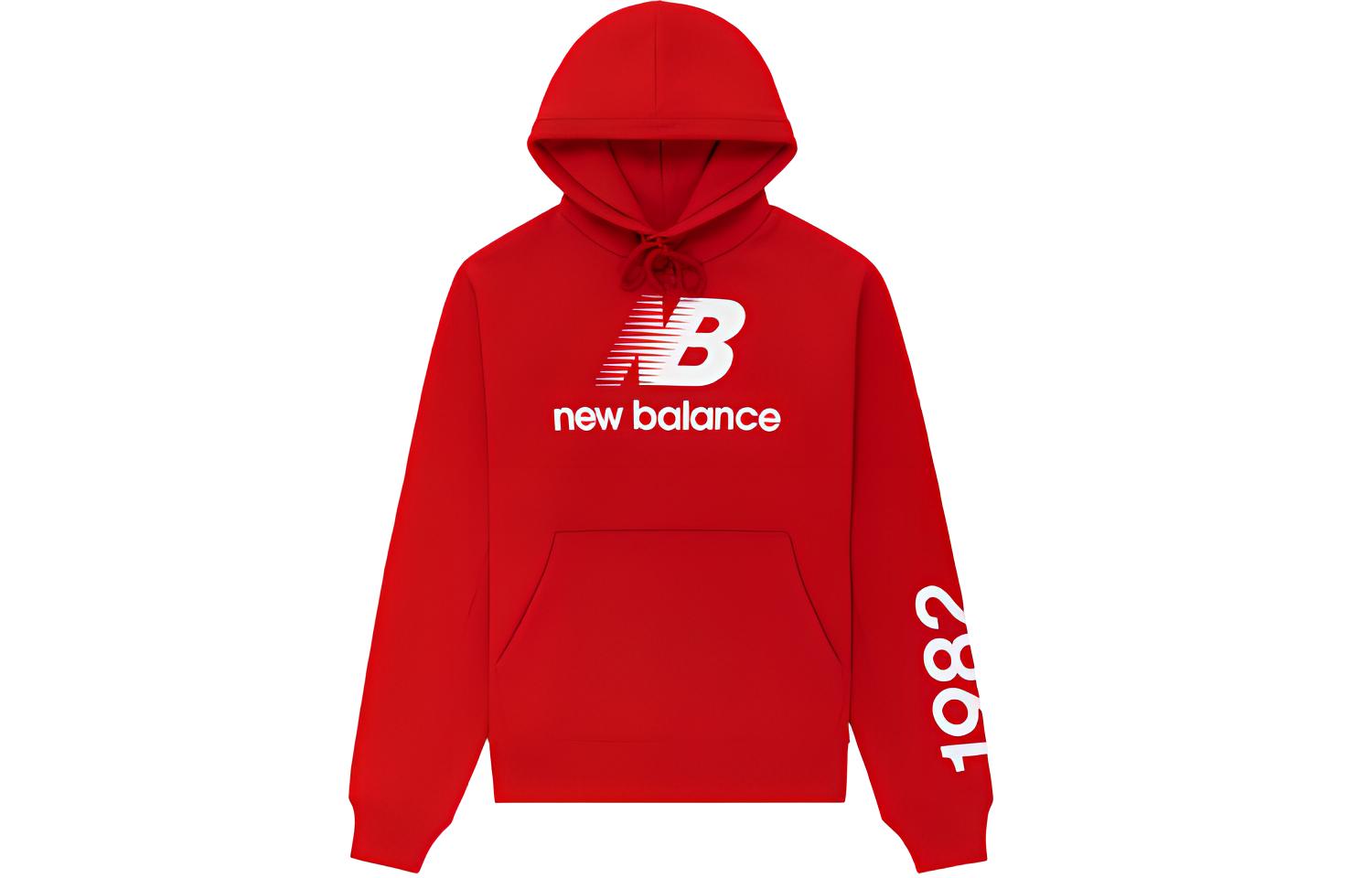 New Balance Teddy Made Logo Pullover Sweatshirt Team Red Unisex Casualwear MT21547-TRE