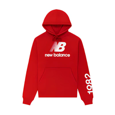 New Balance Teddy Made Logo Pullover Sweatshirt Team Red Unisex Casualwear MT21547-TRE