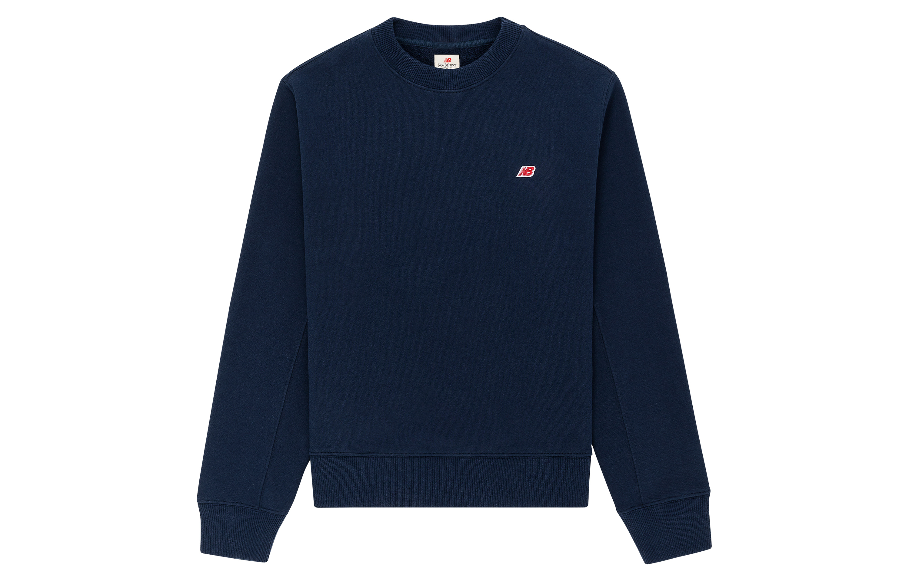 Order New Balance Teddy Made标志海军蓝男女款休闲秋季圆领卫衣 MT21541-NGO