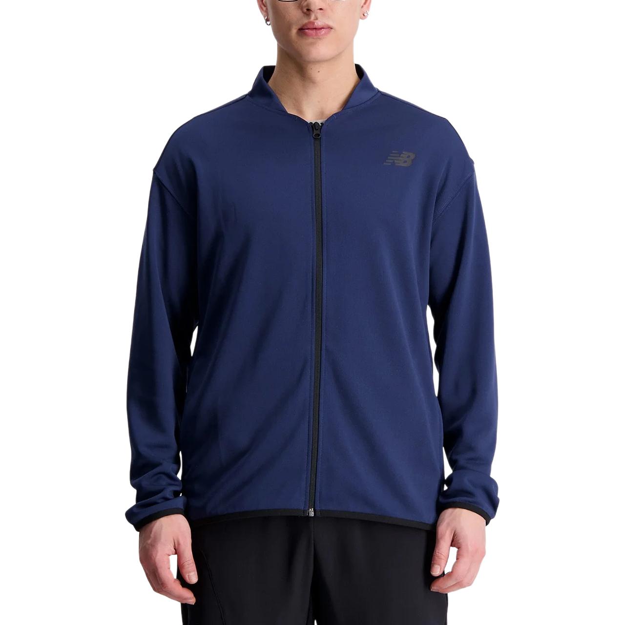 New Balance Tenacity Grit DRY Navy Blue Sweat-Wicking Zip Jacket MJ33129-NNY