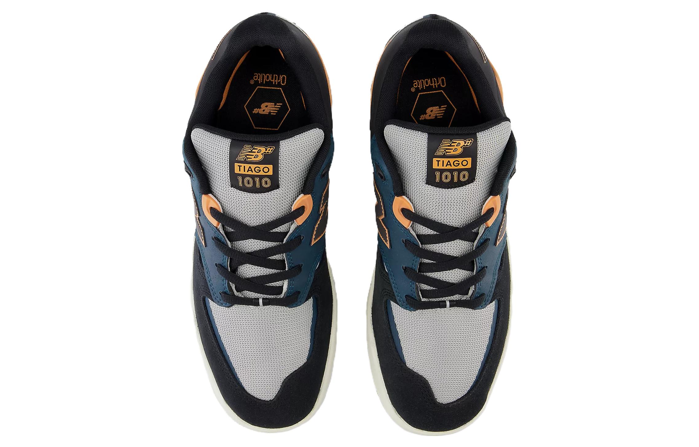 Shop 紐巴倫 New Balance Numeric Tiago Lemos 808 圓頭舒適 保暖防滑 低幫 板鞋 男女同款 黑色