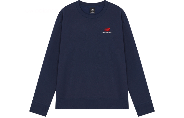 New Balance UNI-SSENTIALS Embroidered Logo Crewneck Sweatshirt Blue Unisex UT21501-NGO