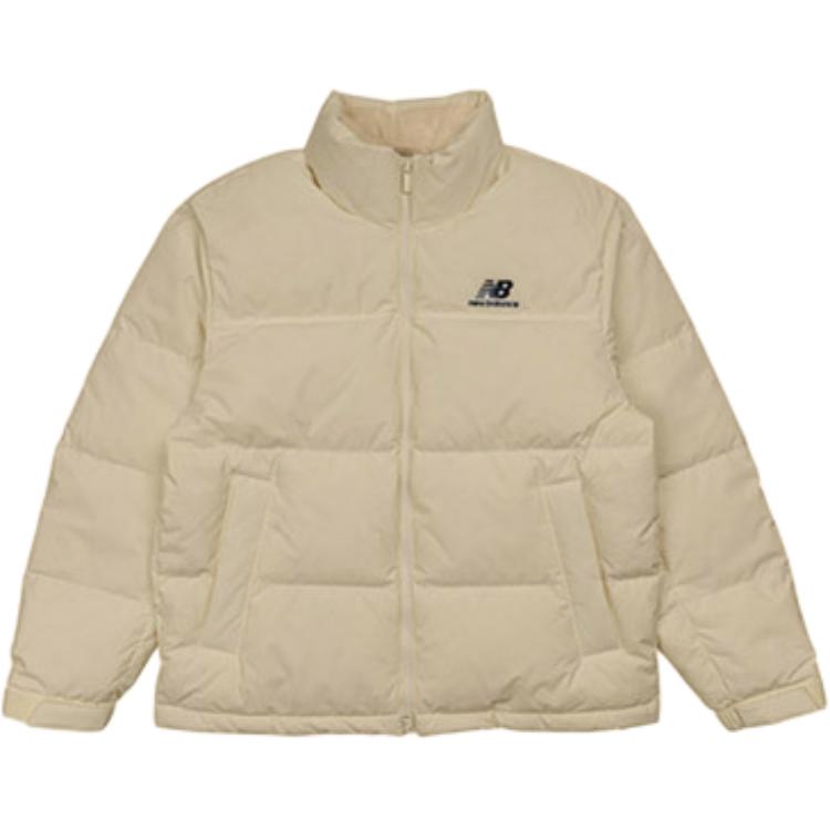 New Balance Uni Active Beige Down Jacket with Letter Logo Print Unisex. NBNPD42913-35