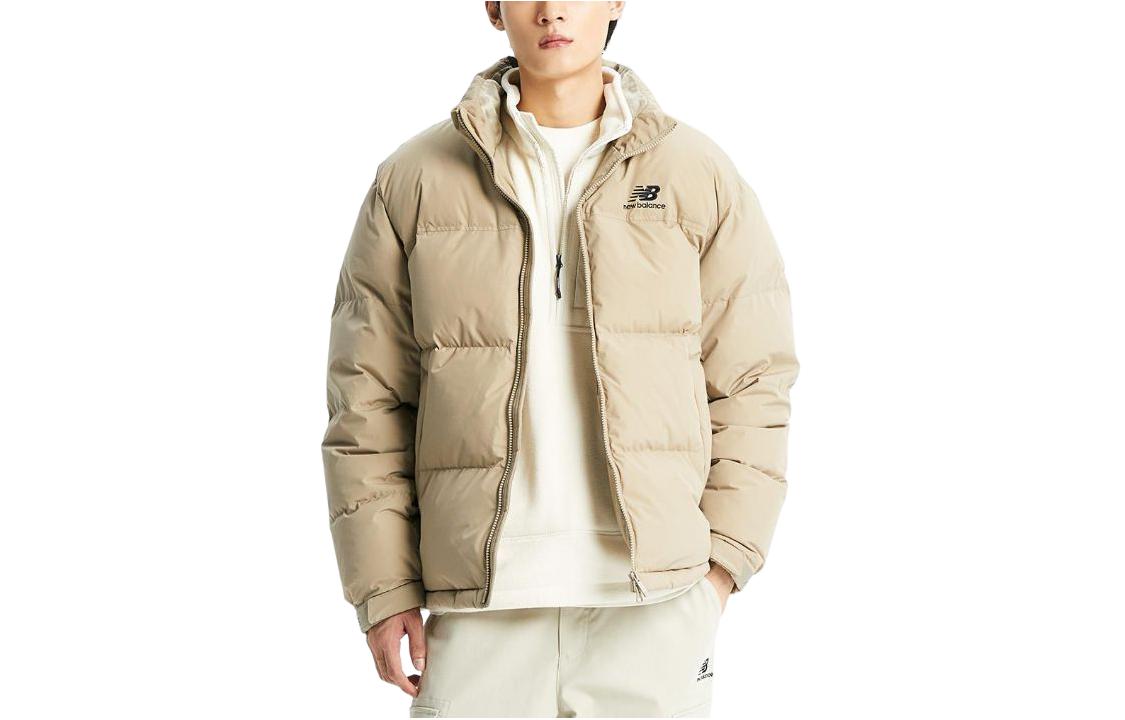 Order New Balance米色字母印花户外羽绒服男女同款. NBNPD42913-35
