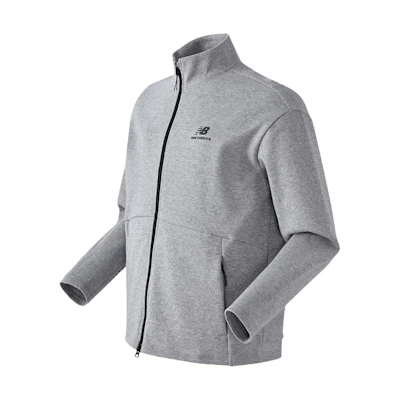 New Balance UNI Essential Logo Embroidered Zip-Up Jacket Men’s Gray NBMDC21023-15