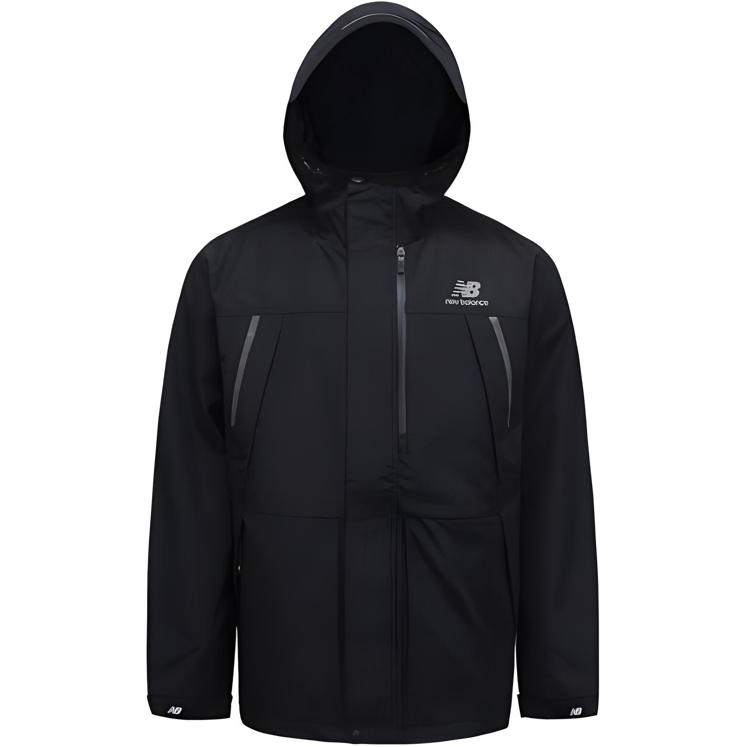 New Balance UNI Essential Logo Print Hoodie Jacket Black NBNACB1013-19