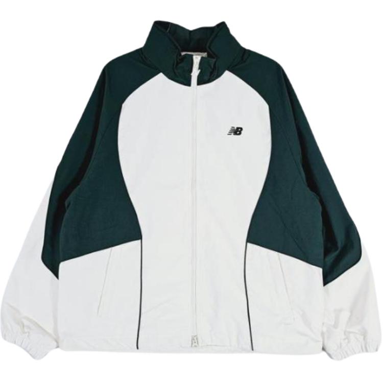 New Balance UNI Sports Club Green Colorblock Zip Hoodie Jacket Men NBNAE11213-62