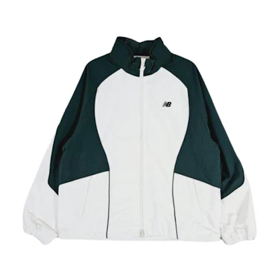 New Balance UNI Sports Club Green Colorblock Zip Hoodie Jacket Men NBNAE11213-62
