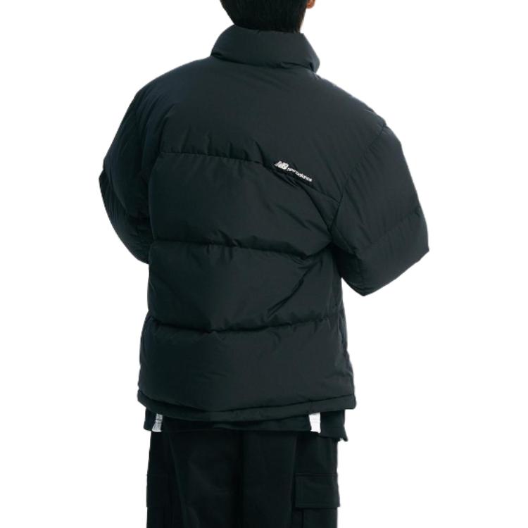 Cheap ニューバランス ユニセックス グースダウンジャケット ブラック ロゴプリント入り. NBNPD42913-19