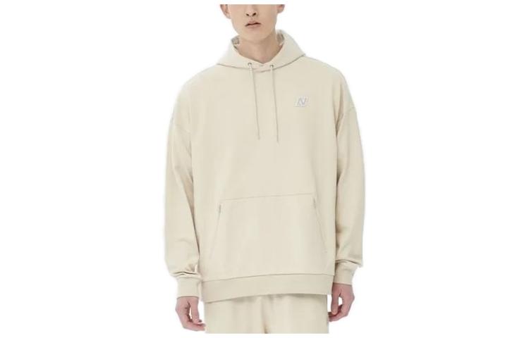 New Balance Unisex Beige Pullover Hoodie Long Sleeve AMT35004-TWF