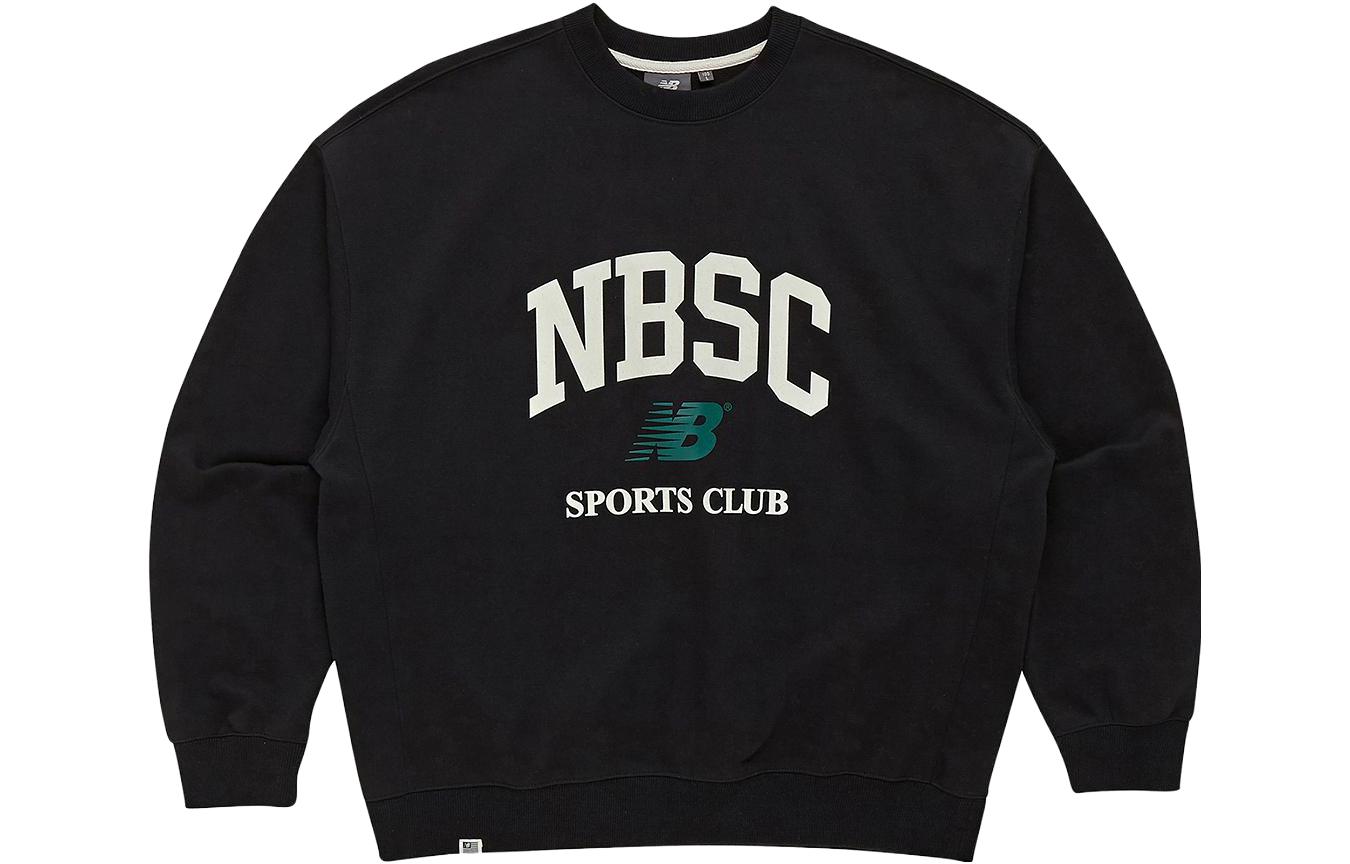 New Balance Unisex Black Crewneck Oversized Long Sleeve Sweatshirt NBNCD13013-19