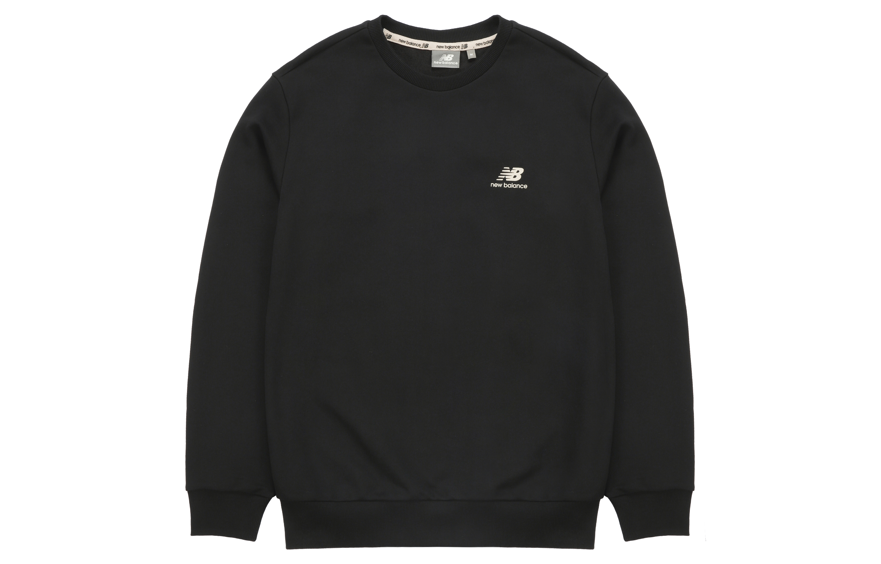 New Balance Unisex Black Crewneck Sweatshirt Casual Long Sleeve 5CB33223-BK