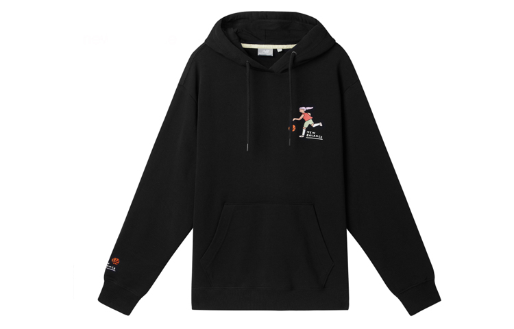 New Balance Unisex Black Fleece-Lined Pullover Hoodie NCA47112-BK