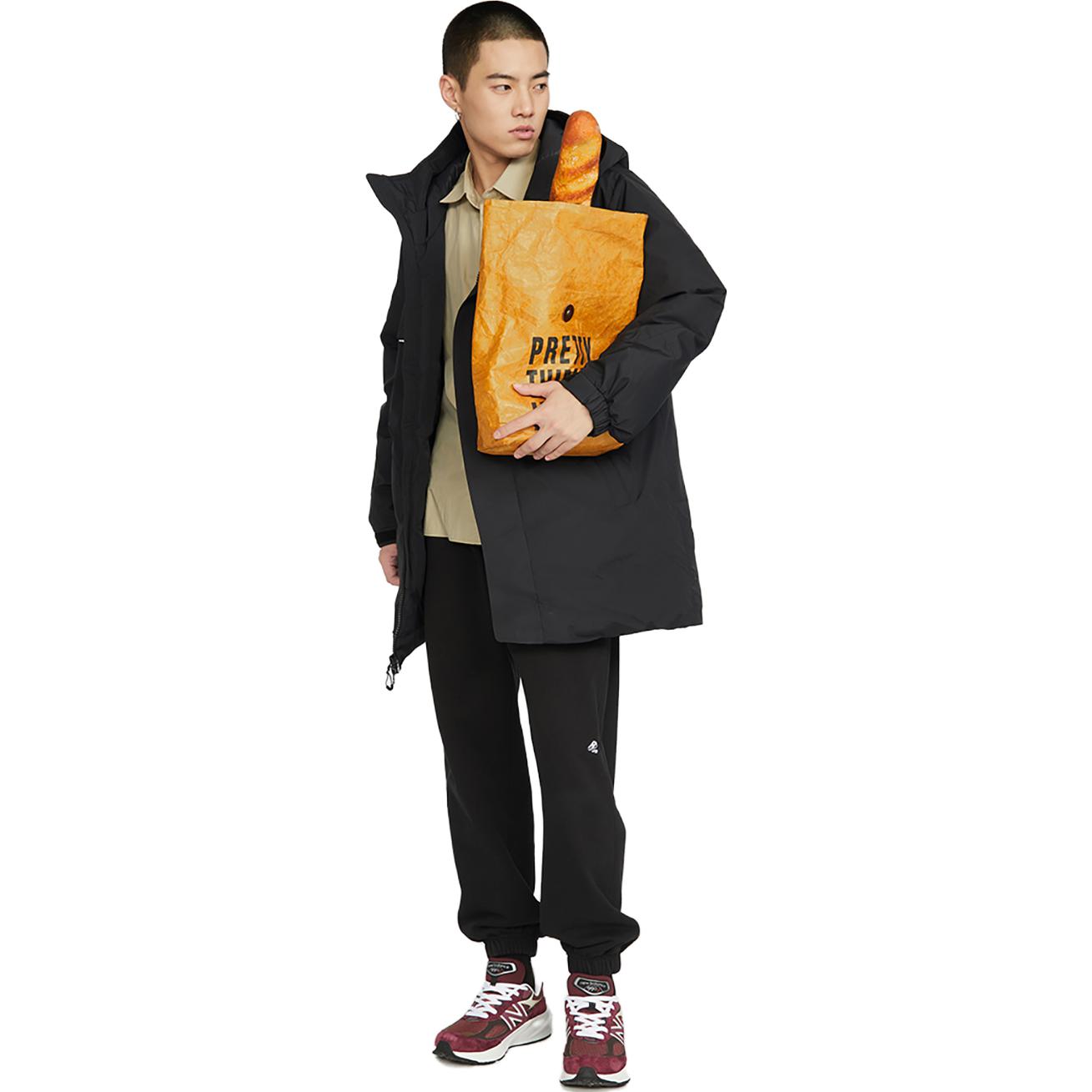 Cheap ニューバランス ユニセックス ブラック フード付きダウンジャケット 冬用ポケット付き AMJ34300-BK