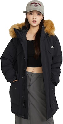 ニューバランス ユニセックス ブラック ロングパーカー 厚手断熱 フード付き. AMJ34323-BK Purchase ニューバランス ユニセックス ブラック ロングパーカー 厚手断熱 フード付き. AMJ34323-BK