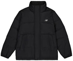 New Balance Unisex Black Outdoor Puffer Jacket with Zip Neck Long Sleeves AMJ33340-BK New Balance Unisex Black Outdoor Puffer Jacket with Zip Neck Long Sleeves AMJ33340-BK