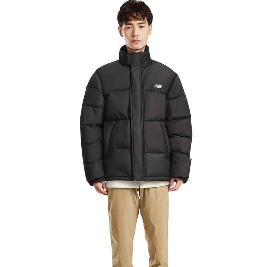 Purchase ニューバランス ユニセックス ブラック アウトドア ジップネック ロングスリーブジャケット AMJ33340-BK