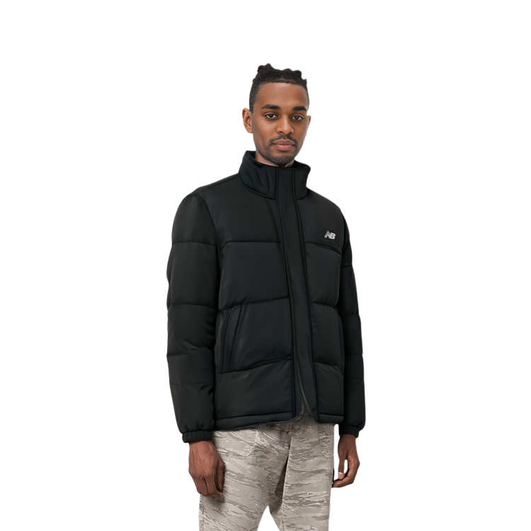 Sizing ニューバランス ユニセックス ブラック アウトドア ジップネック ロングスリーブジャケット AMJ33340-BK