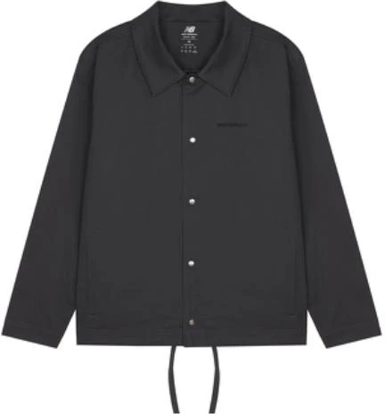 new-balance-unisex-black-polo-collar-casual-short-jacket-shirt-amj-23552-phm