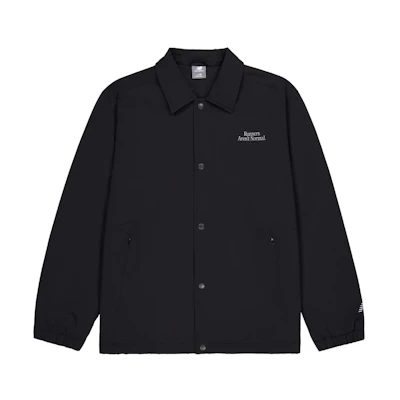 New Balance Unisex Black Solid Long-Sleeve Shirt Jacket with Collar NQE33301-BK