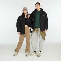 Shop New Balance Unisex Black Windproof Down Jacket for Fall/Winter. AMJ34324-BK